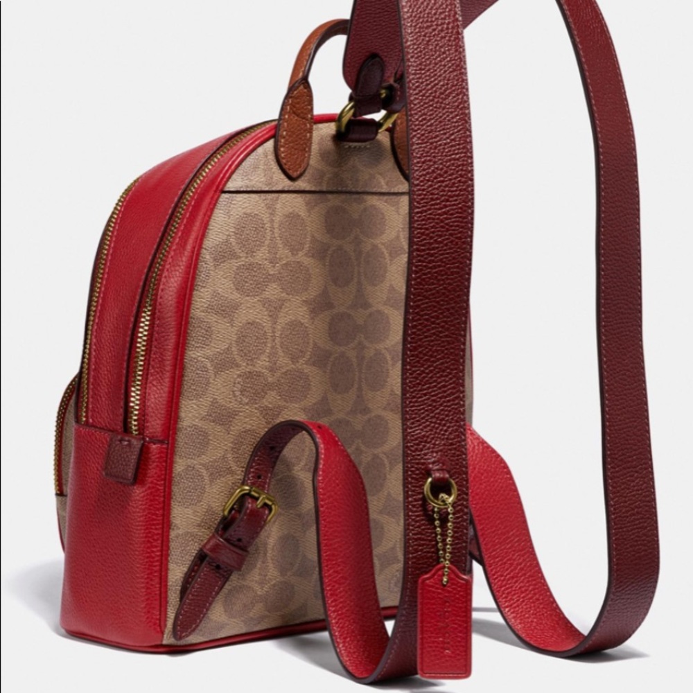 COACH Red Carrie Backpack